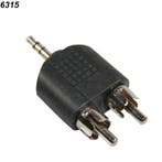 Benson Plug 1 x jack 3.2 naar 2 x tulp - hoge kwaliteit -..., Ophalen of Verzenden, Nieuw