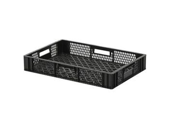 SALE - Stapelkrat - 600x400xH99mm - zwart, Ophalen of Verzenden, Nieuw