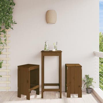 vidaXL Barkrukken 2 st 40x36x75 cm massief grenenhout, Tuin en Terras, Tuinstoelen, Verzenden, Nieuw
