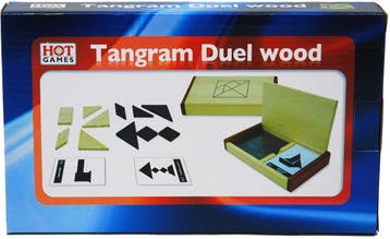 Tangram Dubbel in Houten Kist | HOT Games - Puzzels, Verzenden, Nieuw