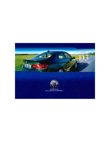2008 BMW ALPINA D3 BITURBO COUPE BROCHURE DUITS, Nieuw, Author
