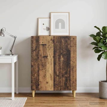 vidaXL Dressoir Oud hout 66 x 34,5 x 90 cm Bewerkt hout, Verzenden, Nieuw, Overige houtsoorten, Minder dan 50 cm