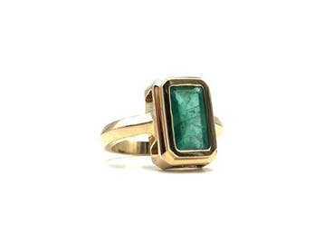 Ring - 18 karaat Roségoud - 2.00ct. tw. Smaragd, Sieraden, Tassen en Uiterlijk, Ringen, Nieuw