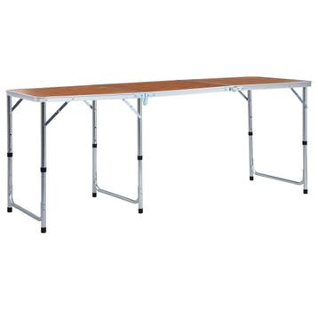 vidaXL Campingtafel inklapbaar 180x60 cm aluminium, Verzenden, Nieuw