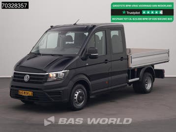 Volkswagen Crafter 122pk Dubbel Cabine Open Laadbak Dubbellu, Stof, Gebruikt, Euro 6, Volkswagen