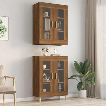 vidaXL Bovenkast 69,5x34x90 cm bruin eikenkleur, Verzenden, Nieuw, 50 tot 100 cm, Minder dan 100 cm