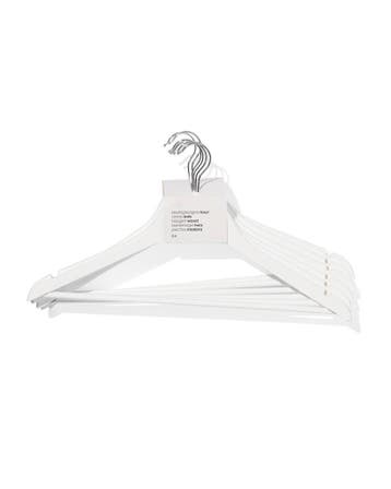 HEMA Kledinghangers wit hout - 6 stuks, Huis en Inrichting, Verzenden, Nieuw