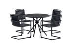 Ronde Diningset - Bram - Zwart - 5 delig - The Outsider, Verzenden, Nieuw