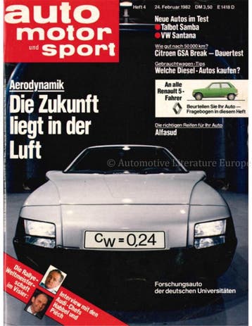 1982 AUTO MOTOR UND SPORT 04 DUITS, Nieuw, Author