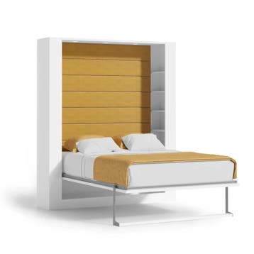 Opklapbed maat 150 x 200 met hoofdbord en legplanken, Verzenden, Nieuw