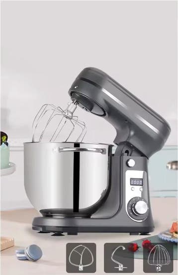 Keukenmachine 6L 1200W Stand Mixer met RVS Kom 6 Snelh, Verzenden, Nieuw