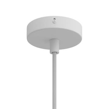 Plafondkap Mini Wit 1 uitgang met metalen trekontlaster, Nieuw