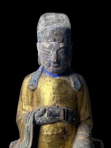 Ming Dynasty Deity - Hout - China - Ming Dynastie