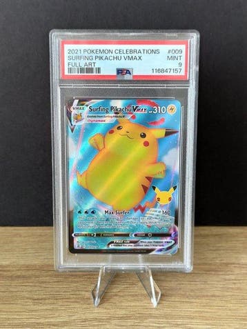 Pokémon Graded card - Surfing Pikachu Vmax - 25th, Nieuw