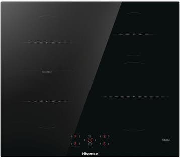 Hisense HI6421BSC Inductie-Kookplaat 60 cm Zwart, Nieuw, Inbouw, Inductie, 4 kookzones