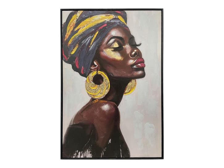 Olieverfschilderij Vrouw met Oorbellen | 024, Huis en Inrichting, Woonaccessoires | Schilderijen, Tekeningen en Foto's, Nieuw