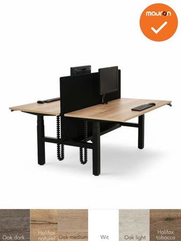 Duo bureau - elektrisch zit-sta verstelbaar - maat en kle..., Huis en Inrichting, Bureaus, Ophalen of Verzenden, Nieuw