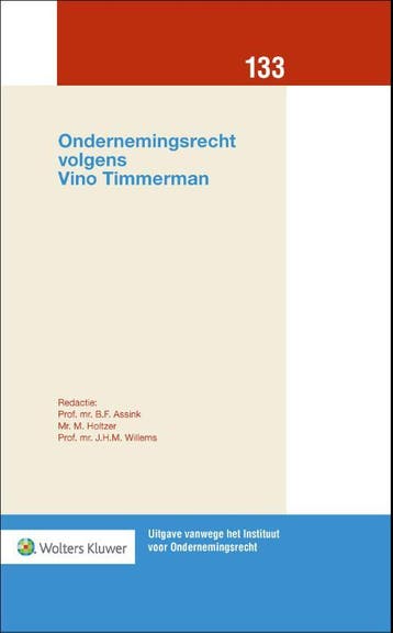 Ondernemingsrecht Volgens Vino Timmerman | B.F. Assink, Ophalen of Verzenden, Nieuw, B.F. Assink
