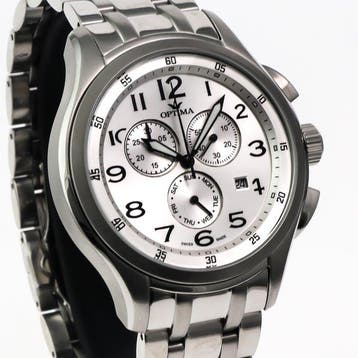 Optima - Swiss Chronograph - OSC376-SS-1 - Zonder, Nieuw