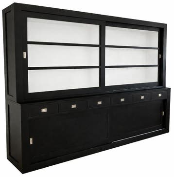 Buffetkast design zwart Hasselt 300cm, Ophalen of Verzenden, Nieuw