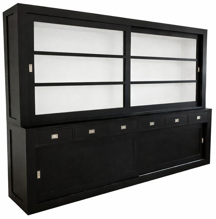 Buffetkast design zwart Hasselt 300cm, Huis en Inrichting, Kasten | Buffetkasten, Ophalen of Verzenden