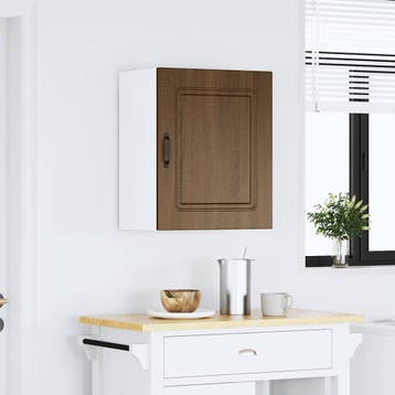 vidaXL Keuken Wandkast Kalmar Bruin Eiken Fineer, Verzenden, Nieuw, Bruin