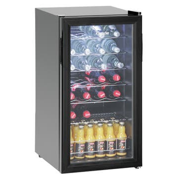 Drankenkoeling | 88L | Zwart | +2°C/+10°C | Statisch |, Verzenden, Nieuw in verpakking
