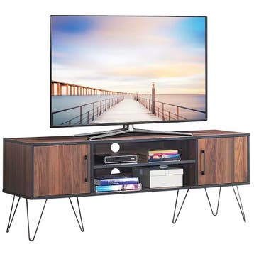 Nieuw Design TV-Meubel – Retro Stijl met Walnoot Lowboard, Huis en Inrichting, Kasten | Televisiemeubels, Verzenden, Nieuw