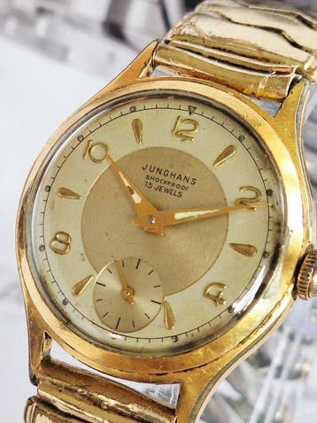 Junghans - Mechanische cal 98 Gehäuse 20 Mikron vergoldet -, Nieuw