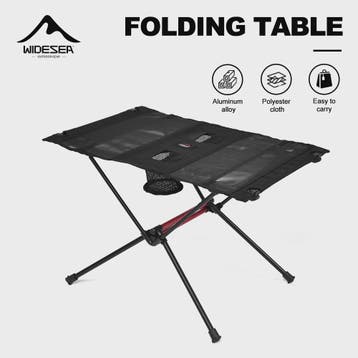 WIDESEA Opvouwbare Campingtafel - Lichtgewicht, Draagbaar &