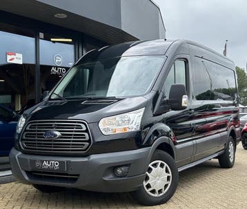 Ford Transit 350 2.0 TDCI L3H2 Trend, Stof, Gebruikt, Euro 6, Zwart