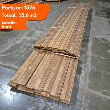 Partij Thermo vuren channelsiding 4500-5400x140-130x20mm, Ophalen of Verzenden, Nieuw