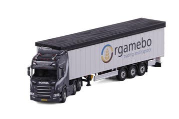 Scania R Highline met Schuifvloeroplegger - Orgamebo, Hobby en Vrije tijd, Ophalen of Verzenden, Nieuw, Bus of Vrachtwagen, Overige merken