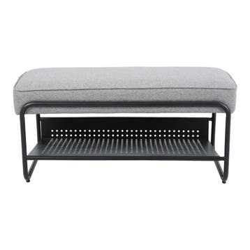 Schoenenbank Lillehammer 90x37x42 cm zwart en grijs [en.casa, Verzenden, Nieuw