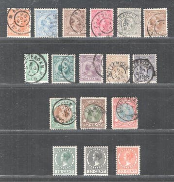 Nederland 1891/1924 - Koningin Wilhelmina Hangend Haar -, Gestempeld