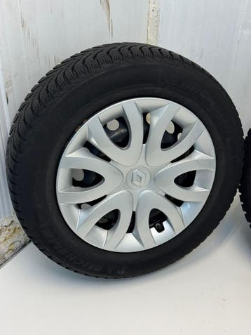 Org. Renault Clio stalen velgenset winterbanden 185/65R15, Gebruikt, 16 inch, Banden en Velgen, Personenwagen