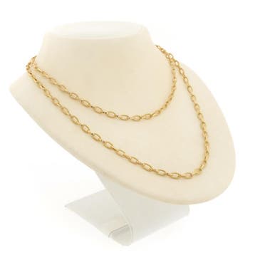 Gouden ankerschakel ketting/sautoir, Ophalen of Verzenden, Gebruikt, Goud, Goud