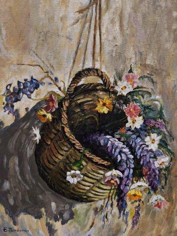 Escuela Realista Europea (XX) - Cesta floral