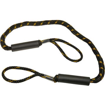 Bungee Dock Line met Dubbele Lus 120-175cm Zwart-Geel, Watersport en Boten, Ophalen of Verzenden, Nieuw