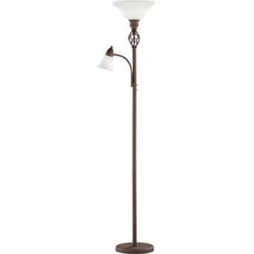 LED Vloerlamp - Trion Rustina - E27/E14 Fitting - 2-lichts -, Huis en Inrichting, Ophalen of Verzenden, Nieuw, Metaal, Overige fittingen