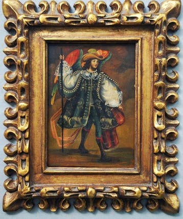 École de Cuzco (XX) - Archange arquebusier, Antiek en Kunst, Kunst | Schilderijen | Klassiek