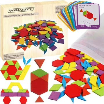 Kruzzel Geometrische Puzzel: Educatief Speelplezier voor..., Ophalen of Verzenden, Nieuw