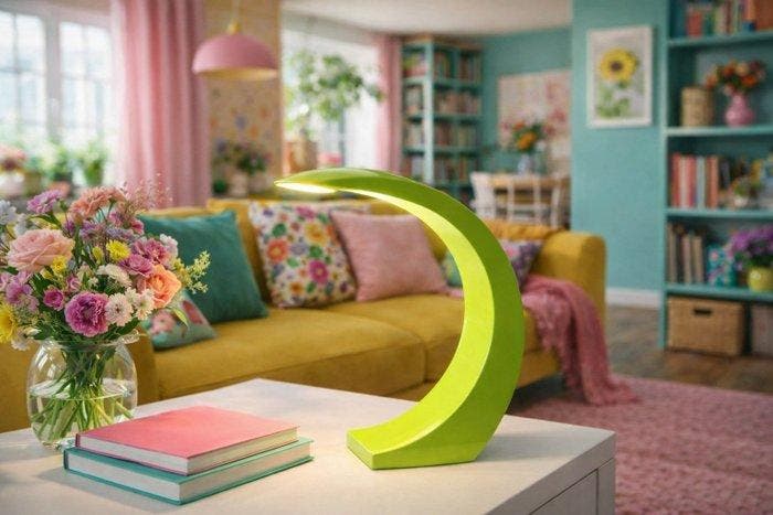 Alinea - Tafellamp - Green Nature Half Moon Light - Groen, Antiek en Kunst, Antiek | Meubels | Stoelen en Banken