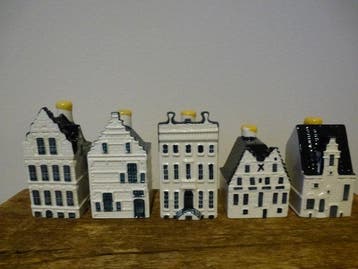KLM-huisje - Vijf KLM/Bols huisjes 80 serie (gevuld)