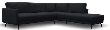 Hoekbank Vleuten - hoekbanken - Zwart, Nieuw, 150 cm of meer, Stof, 200 tot 250 cm