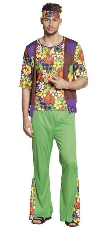 Hippie kostuum man woodstock, Ophalen of Verzenden, Nieuw