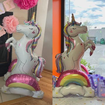 Reuze 3D Staande Eenhoorn Folieballon - Magische Regenboog &, Verzenden, Nieuw