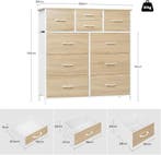 2dekans | Woltu Ladekast met 10 Lades - 100x30x100 cm -, Huis en Inrichting, Kasten | Ladekasten, Ophalen of Verzenden, Zo goed als nieuw