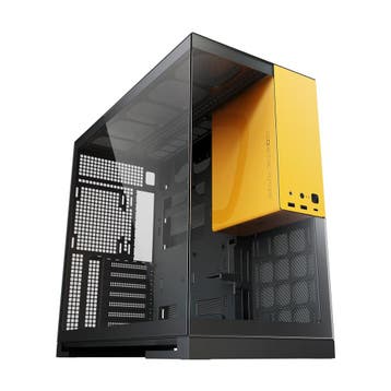 Geometric Future Model 5 Zwart/Geel MidTower Behuizing, Computers en Software, Computerbehuizingen, Verzenden, Nieuw