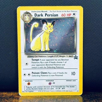 Pokémon Card - Dark Persian Holo 17 – Pokémon, Nieuw